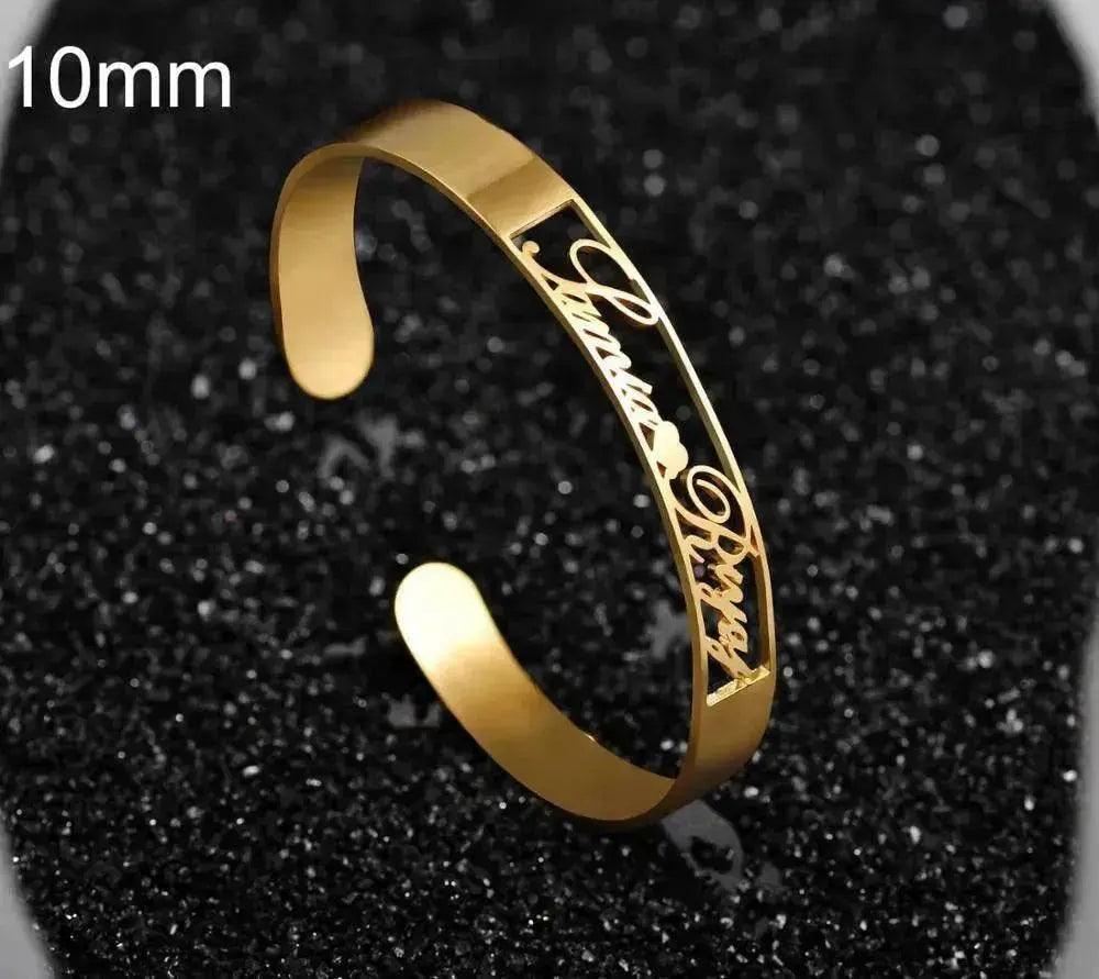 Bracelet Personnalisé avec Nom, Bracelets sur Mesure, Bijoux en Acier Inoxydable - EX-STOCK Canada