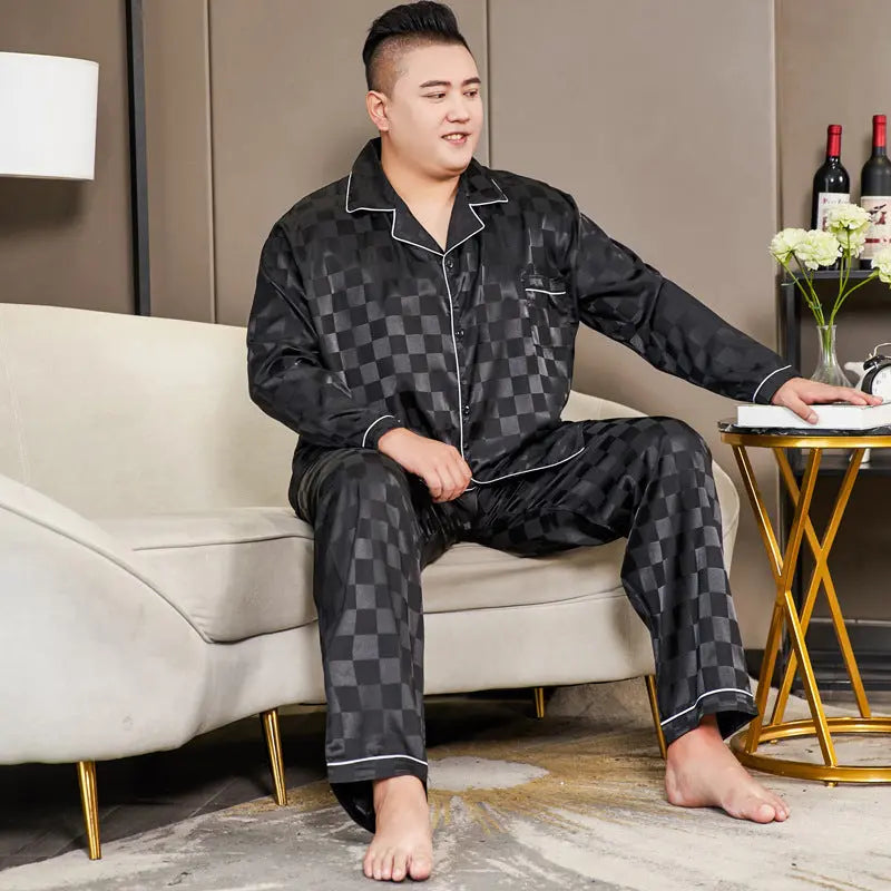 Cut Flower Fat Men's Pajamas Extra Ice Silk - EX-STOCK Canada