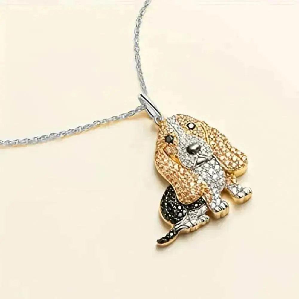 Collier pendentif adorable avec chien ample EX-STOCK Canada