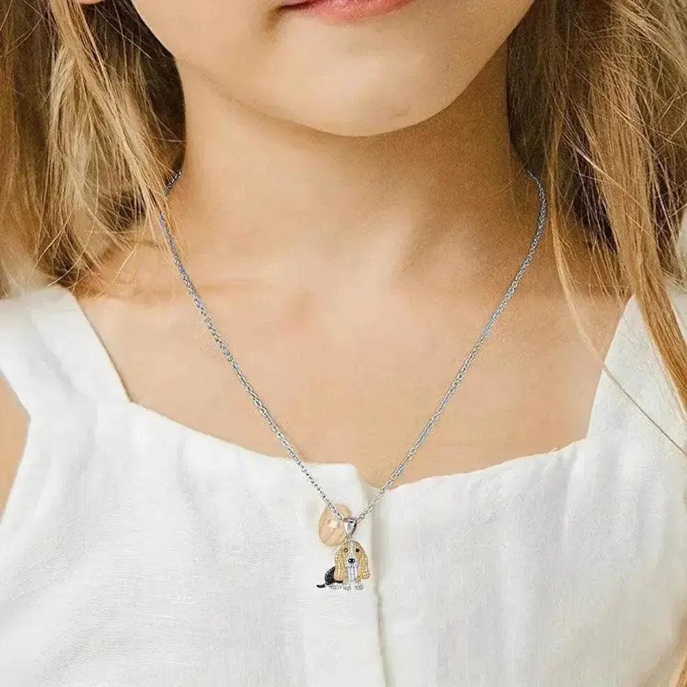 Collier pendentif adorable avec chien ample EX-STOCK Canada