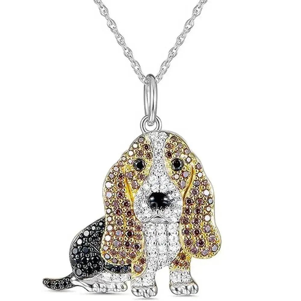 Collier pendentif adorable avec chien ample EX-STOCK Canada