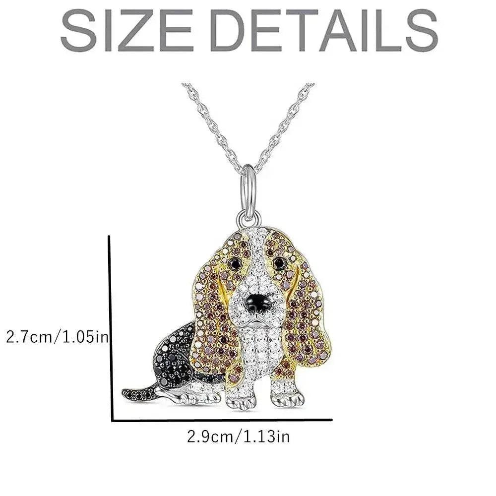 Collier pendentif adorable avec chien ample EX-STOCK Canada