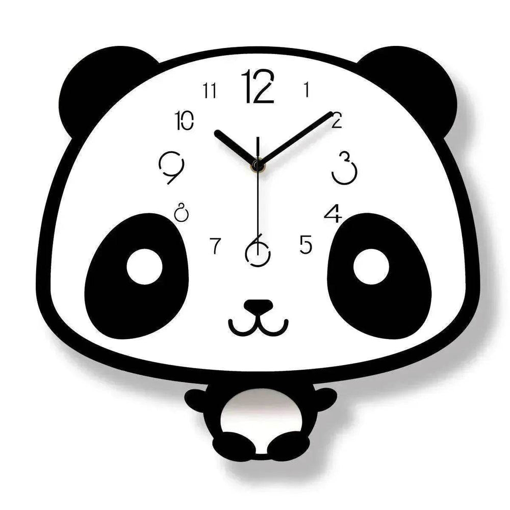 Cute swinging panda wall clock - EX-STOCK Canada