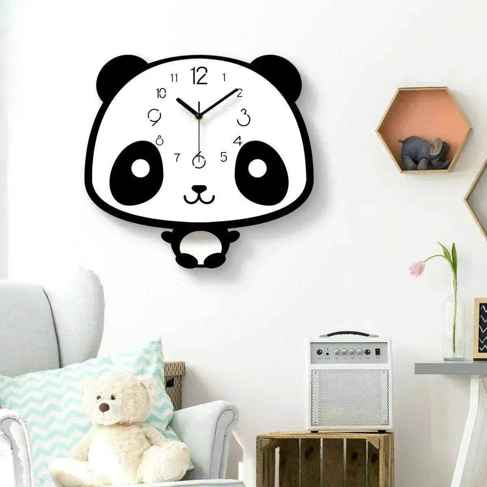 Cute swinging panda wall clock - EX-STOCK Canada
