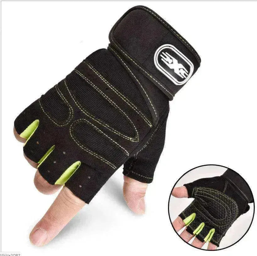 Gants de cyclisme à demi-doigt respirants et élastiques pour la salle de sport - EX-STOCK CANADA