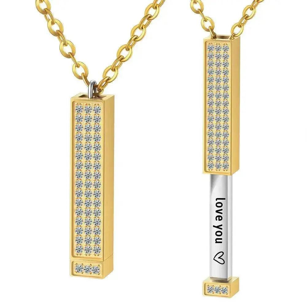 DIY Engraved Diamond Doll Necklace - EX-STOCK Canada
