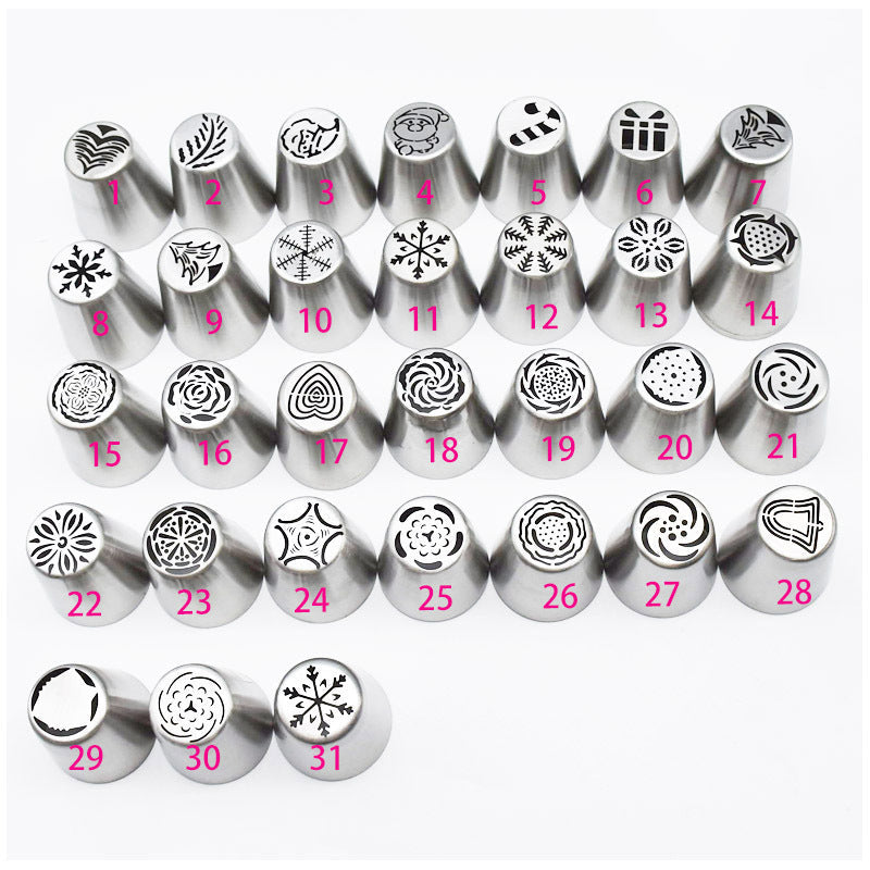 DIY Series Stainless Steel Christmas Decorating Mouth 30 Variety of Cakes Decoration Tools EX-STOCK Canada