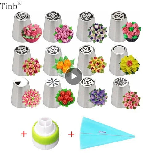 Serie DIY de Acero Inoxidable Boquilla para Decoración de Navidad 30 Variedades de Herramientas para Decorar PastelesEX-STOCK Canada