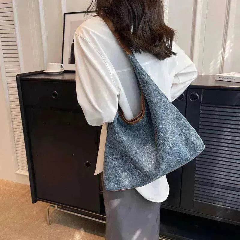 Denim Bucket Bag: Women's Large Tote - EX-STOCK Canada