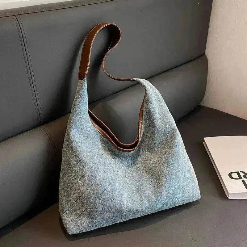 Denim Bucket Bag: Women's Large Tote - EX-STOCK Canada