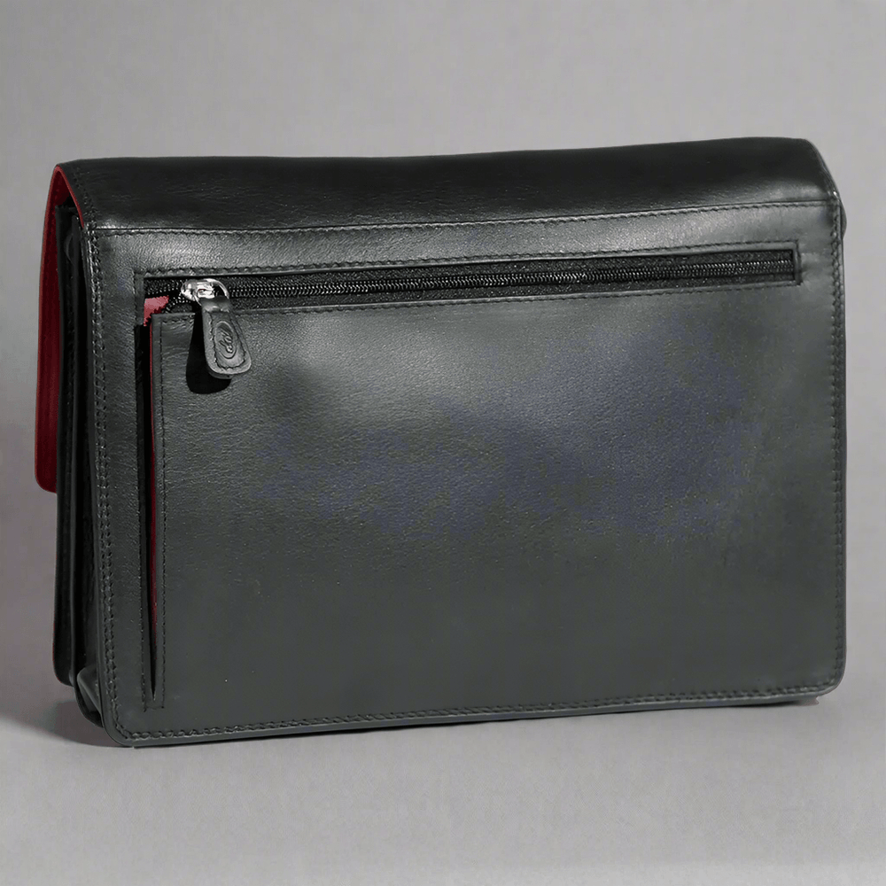 Derek Alexander Half Flap Organizer Leather Messenger Crossbody Bag EX-STOCK Canada