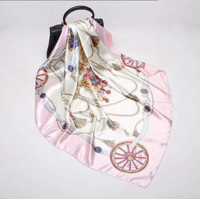 Digital Printed Square Silk Scarf EX-STOCK Canada