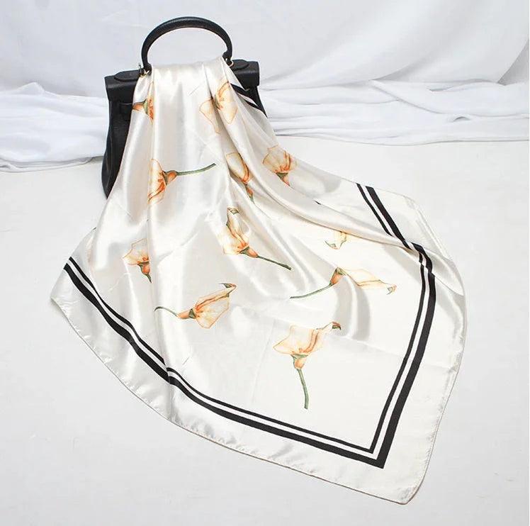 Digital Printed Square Silk Scarf EX-STOCK Canada