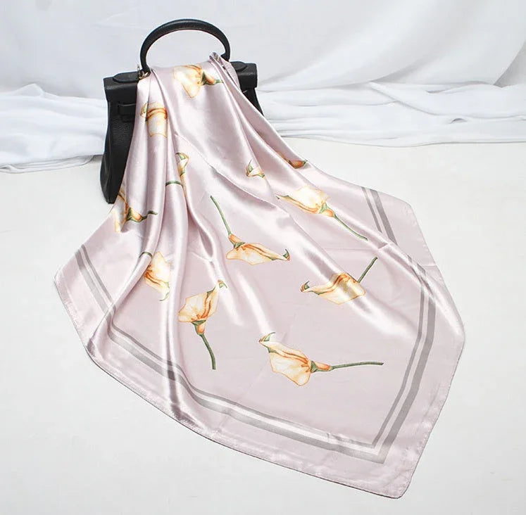 Digital Printed Square Silk Scarf EX-STOCK Canada