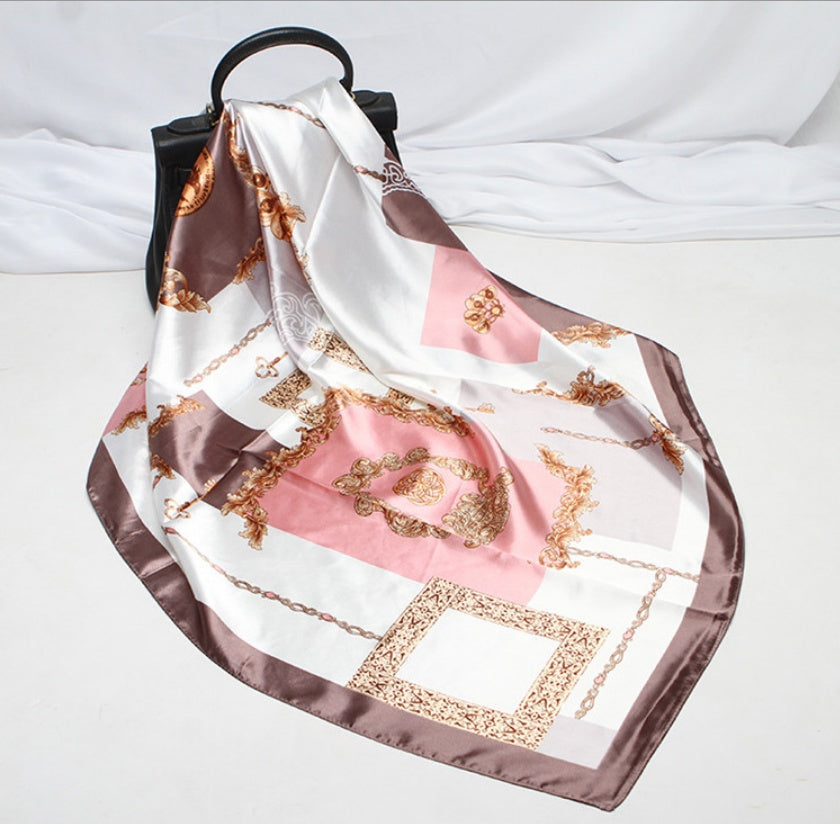 Digital Printed Square Silk Scarf EX-STOCK Canada