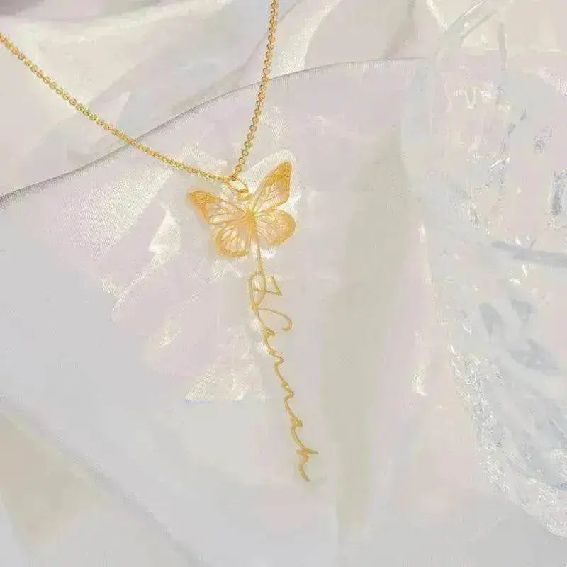 Diy Design Name Personality Unique Butterfly Necklace - EX-STOCK Canada