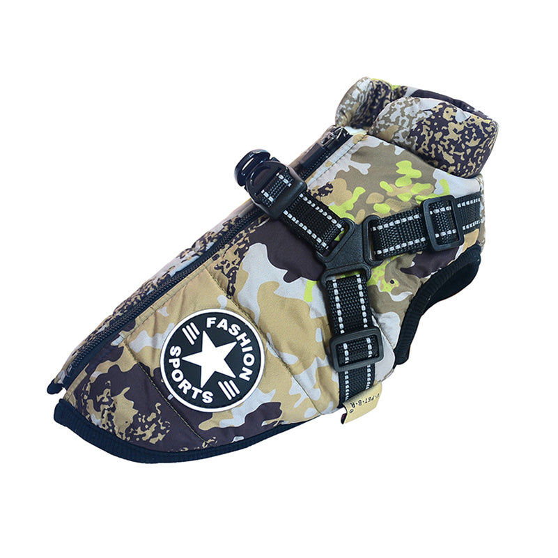 Dog Clothes Chest Back Integrated Cotton Vest Pet Cotton Clothes Winter Clothes EX-STOCK Canada