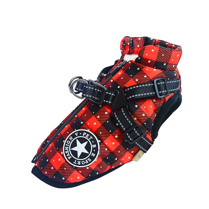 Dog Clothes Chest Back Integrated Cotton Vest Pet Cotton Clothes Winter Clothes EX-STOCK Canada