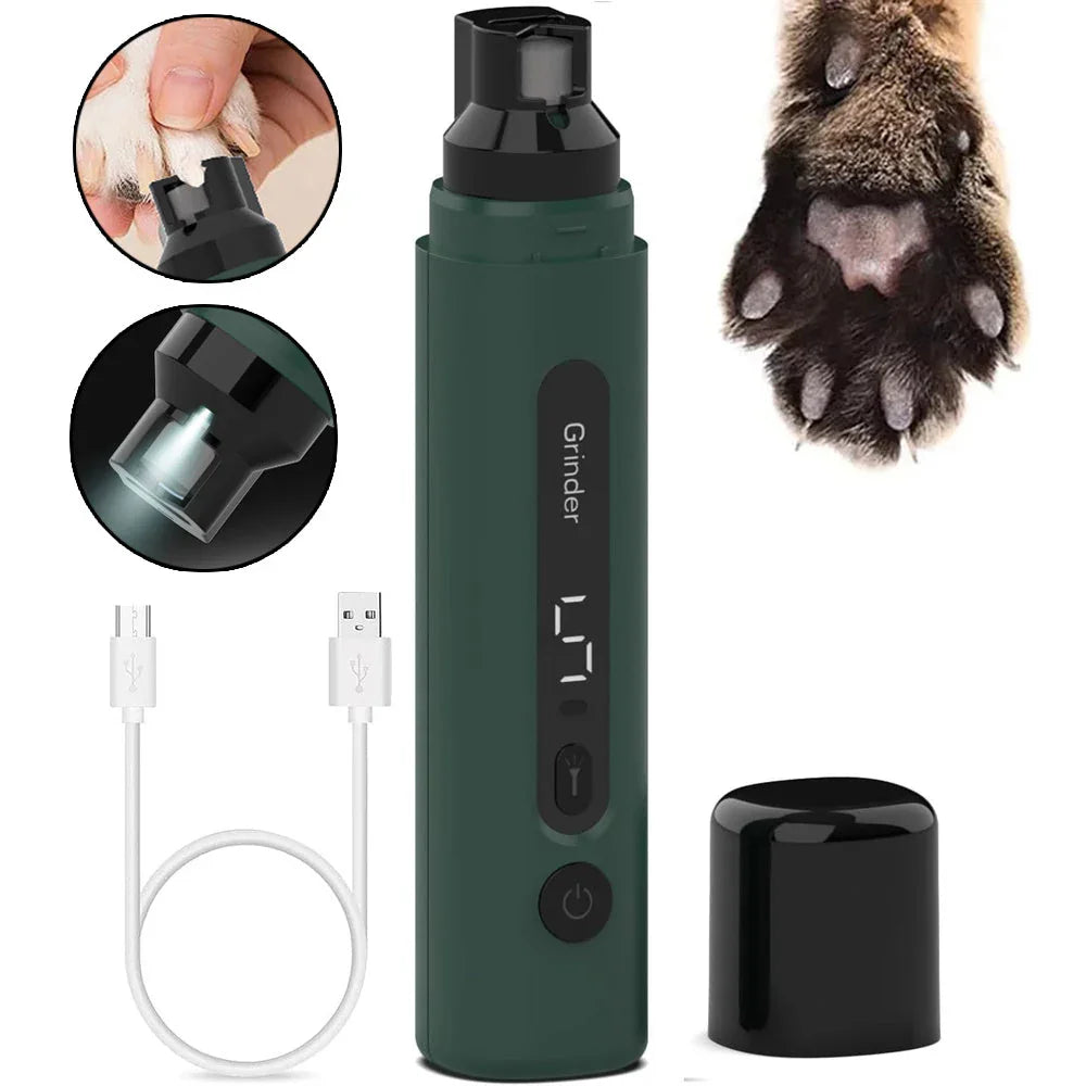 Dog Nail Grinder Electric Pet Nail Trimmers Rechargeable Cat Nail Grinders Super Quiet With 5-Speed Setting For Small Medium Large Dogs Cats Claw Care Pet Products EX-STOCK Canada