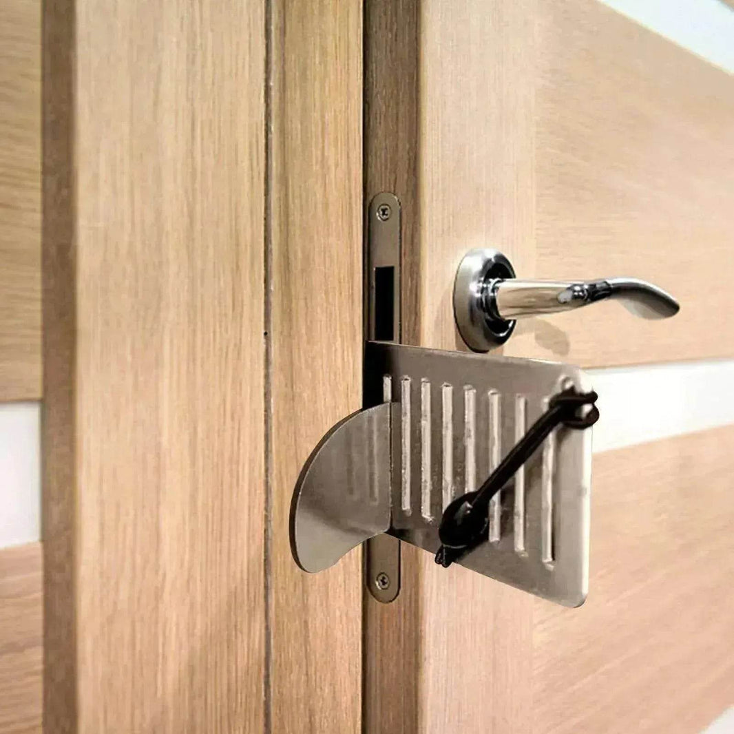 Door Free Punch Door Stopper Anti theft Buckle - EX-STOCK Canada