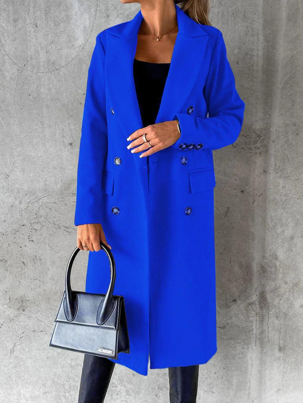 Double Breasted Lapel Coat Winter Fashion Solid Slim Long Jacket Long Sleeve Tops Womens Clothing EX-STOCK Canada
