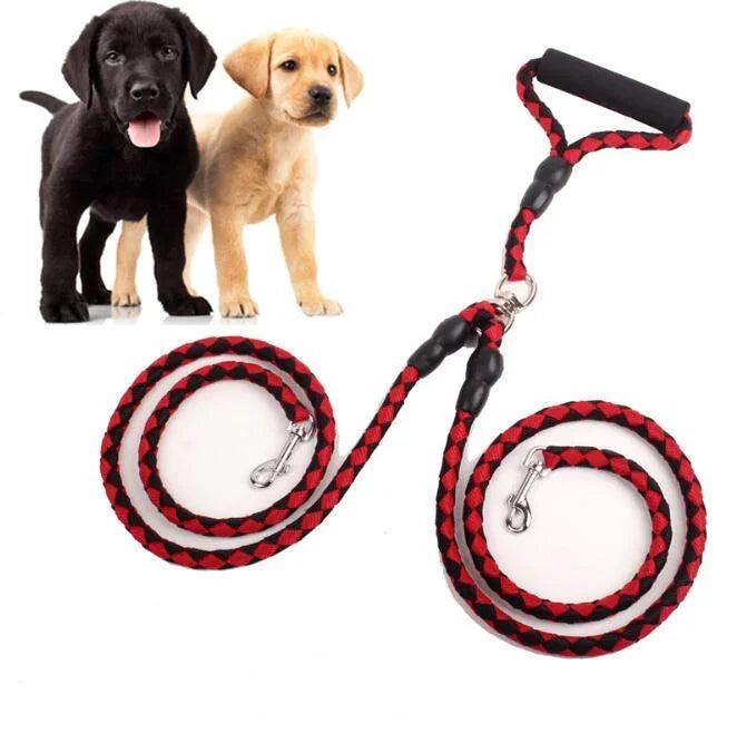 Double-Ended Traction Rope For Walking The Dog Hand-Double-Ended Traction Rope One Plus Two Leash Collar Pet Supplies Dog Collar EX-STOCK Canada