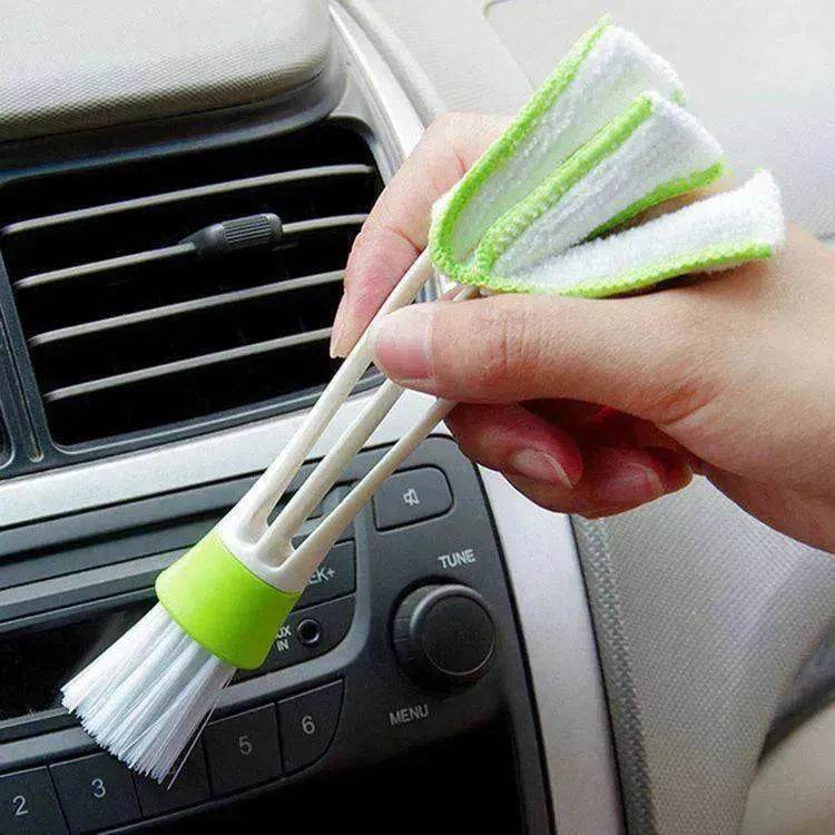 Double Head With Rag Blinds Cleaning Dusting Dashboard Keyboard Brush - EX-STOCK Canada