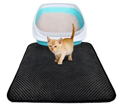 Double Layer Litter Cat Bed Pads Pet Cat Litter Mat Trapping Pets Litter Box Mat Pet Product Bed For Cats House Clean Mat EX-STOCK Canada