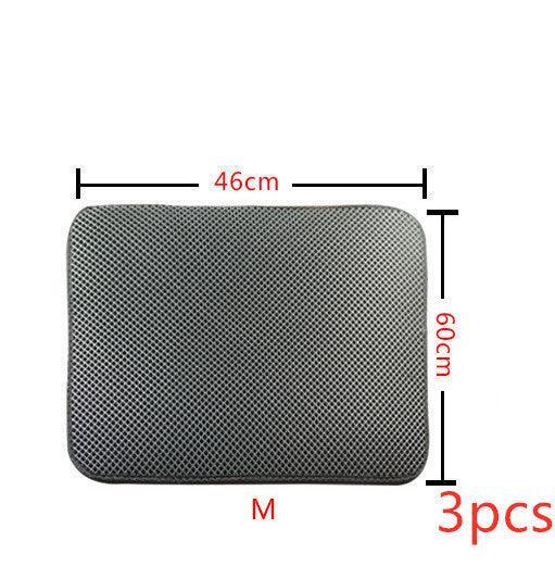 Double Layer Litter Cat Bed Pads Pet Cat Litter Mat Trapping Pets Litter Box Mat Pet Product Bed For Cats House Clean Mat EX-STOCK Canada
