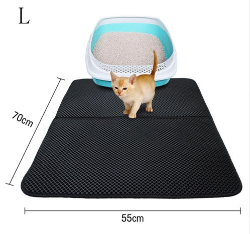 Double Layer Litter Cat Bed Pads Pet Cat Litter Mat Trapping Pets Litter Box Mat Pet Product Bed For Cats House Clean Mat EX-STOCK Canada