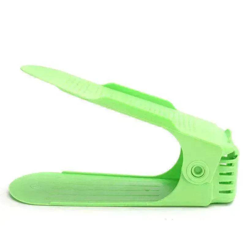 Double Stackable Shoes Shelf Storage Plastic Adjustable Shoes Rack Cabinets - EX-STOCK Canada