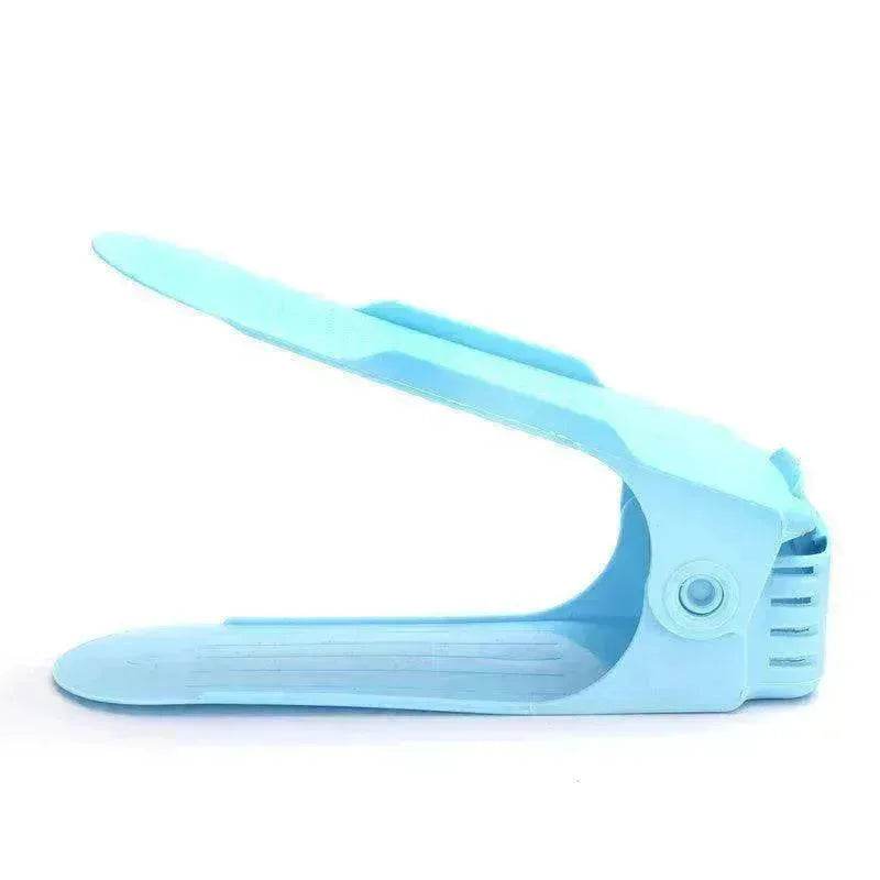 Double Stackable Shoes Shelf Storage Plastic Adjustable Shoes Rack Cabinets - EX-STOCK Canada