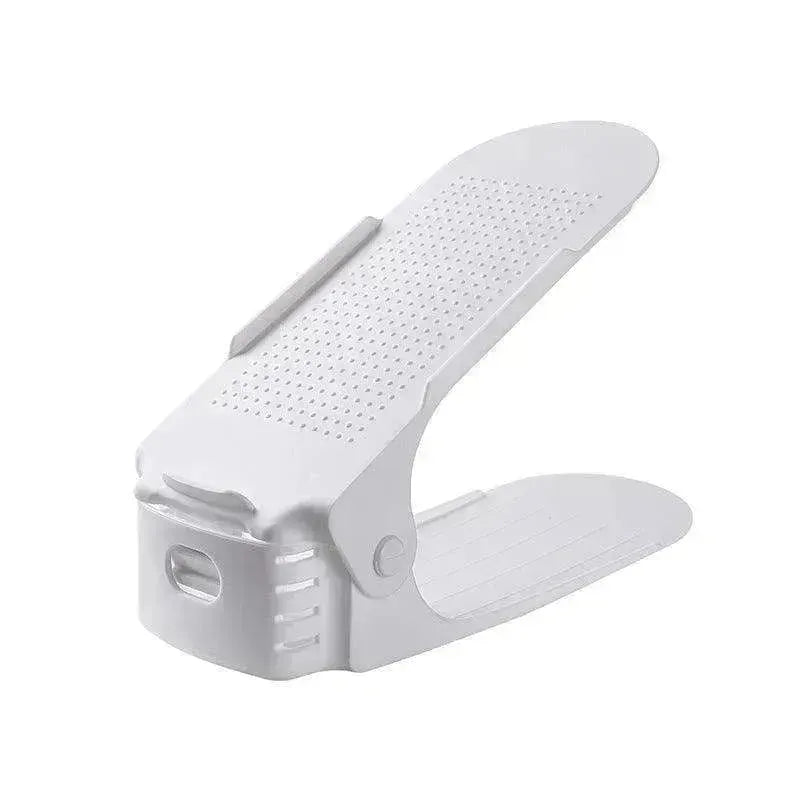 Double Stackable Shoes Shelf Storage Plastic Adjustable Shoes Rack Cabinets - EX-STOCK CANADA