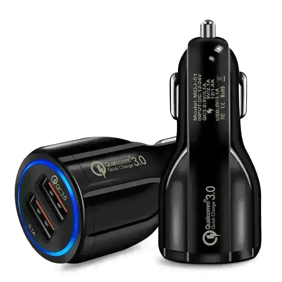 Dual USB Car Charger Qualcomm QC 3.0 Fast Charging Adapter - EX-STOCK CANADA