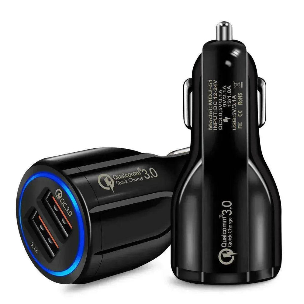 Dual USB Car Charger Qualcomm QC 3.0 Fast Charging Adapter - EX-STOCK Canada