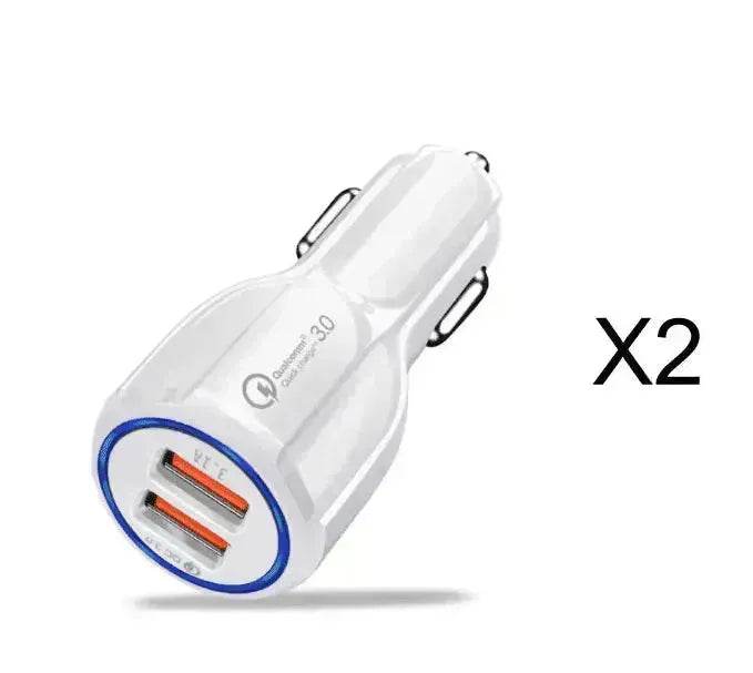 Dual USB Car Charger Qualcomm QC 3.0 Fast Charging Adapter - EX-STOCK Canada
