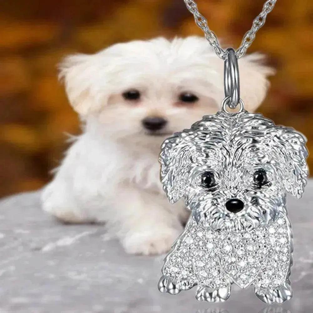 Collier pendentif pour chiot en alliage de zinc écologique moulé sous pression - EX-STOCK Canada