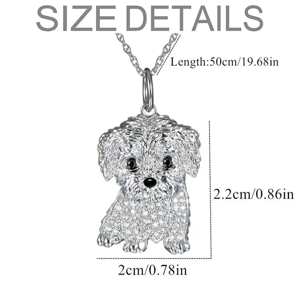 Eco-friendly Zinc Alloy Die Casting Puppy Pendant Necklace - EX-STOCK Canada