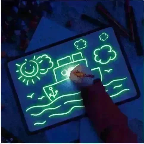 Educational Toy Drawing Pad 3D Magic 8 Light Effects Puzzle Board Sketchpad - EX-STOCK CANADA
