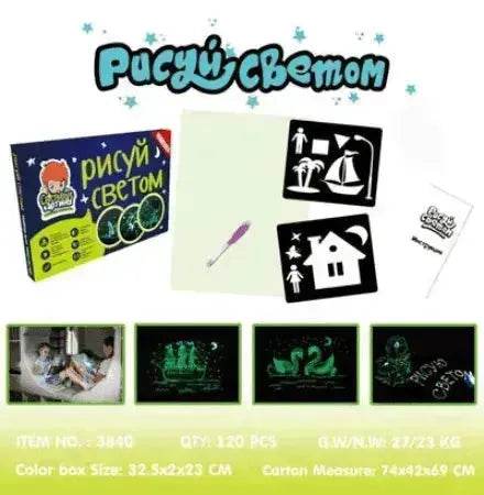 Educational Toy Drawing Pad 3D Magic 8 Light Effects Puzzle Board Sketchpad - EX-STOCK Canada