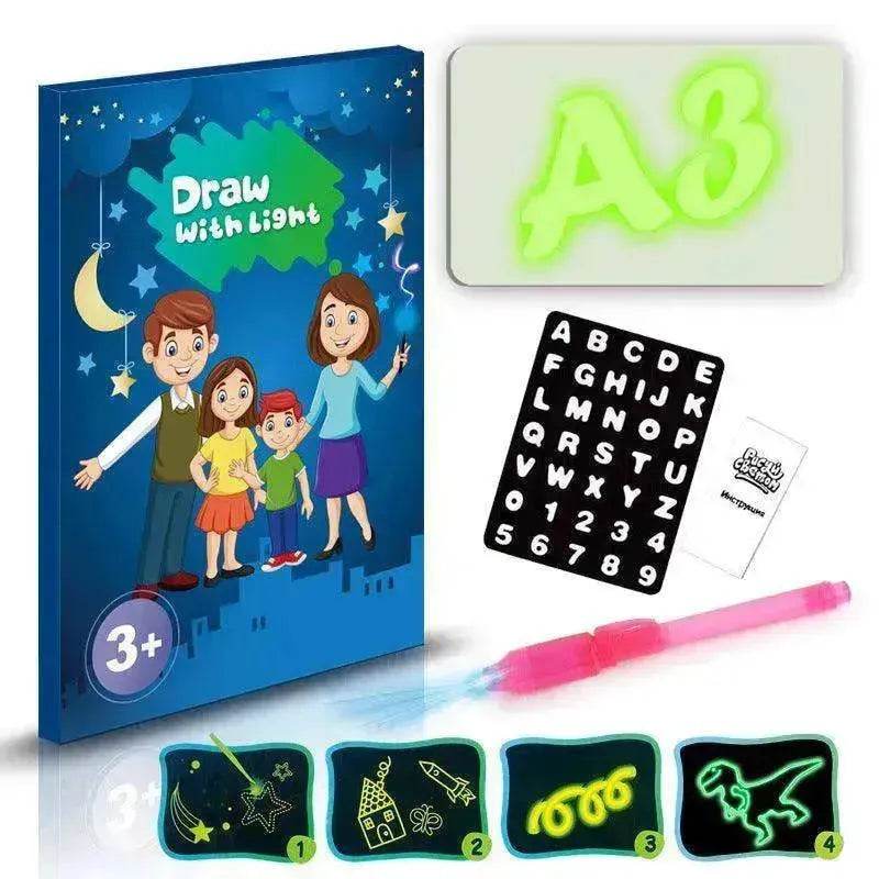 Educational Toy Drawing Pad 3D Magic 8 Light Effects Puzzle Board Sketchpad - EX-STOCK Canada