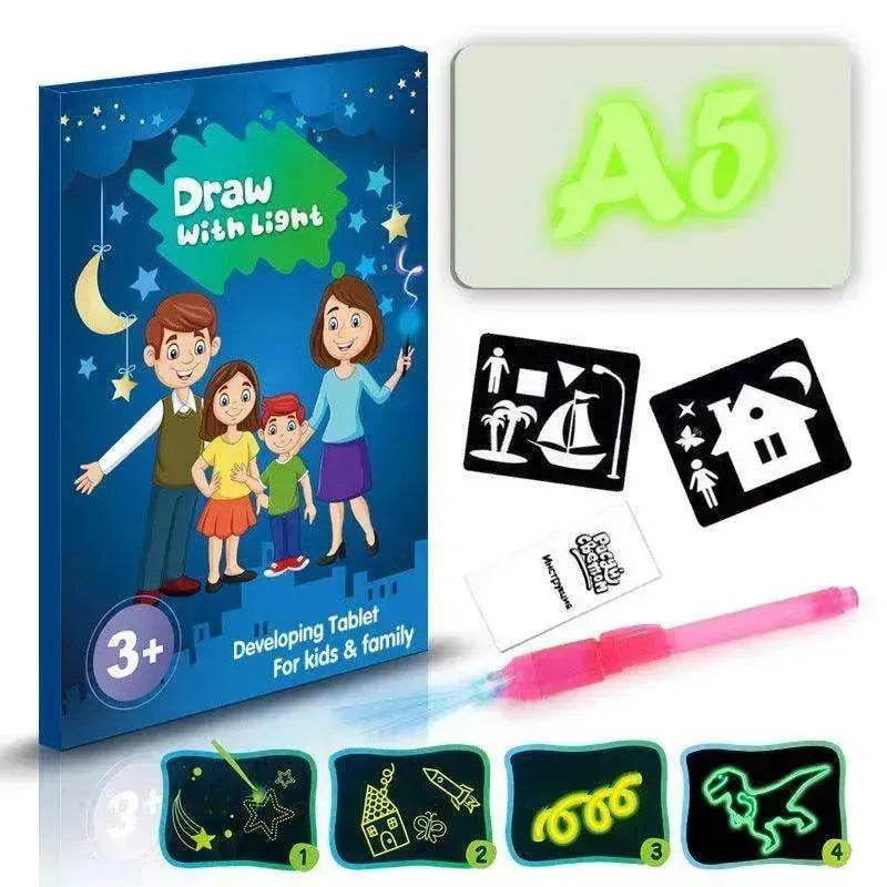 Educational Toy Drawing Pad 3D Magic 8 Light Effects Puzzle Board Sketchpad - EX-STOCK Canada