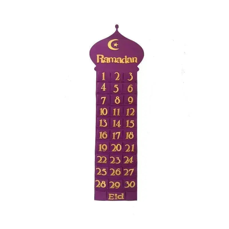 Eid Ramadan Decorated Arab Fabric Wall Calendar - EX-STOCK Canada