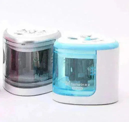Electric pencil sharpener: child-safe, learning stationery for primary school. - EX-STOCK CANADA