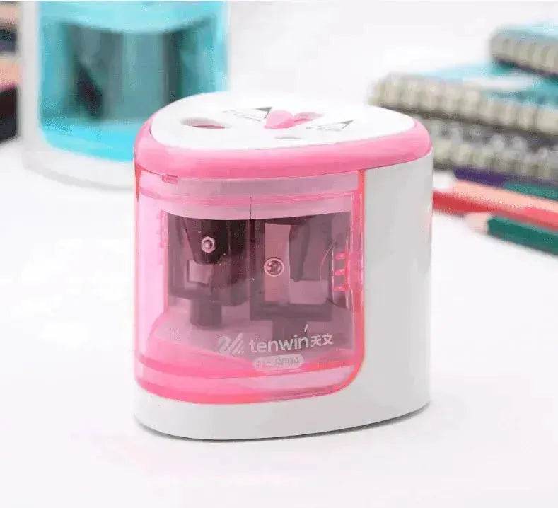 Electric pencil sharpener: child-safe, learning stationery for primary school. - EX-STOCK Canada