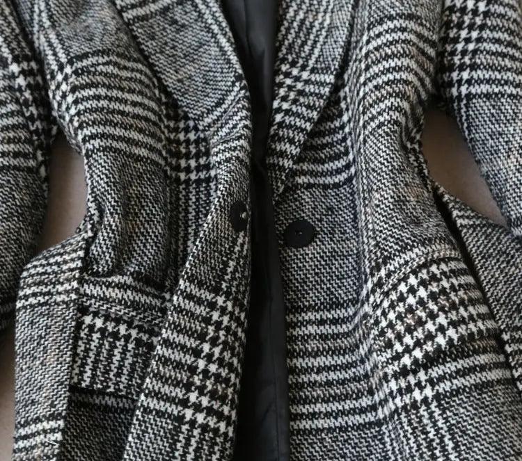 Elegant Luxury Business Office Corporate Tweed Plaid Skirt suit Outfit set 2pcs - EX-STOCK Canada
