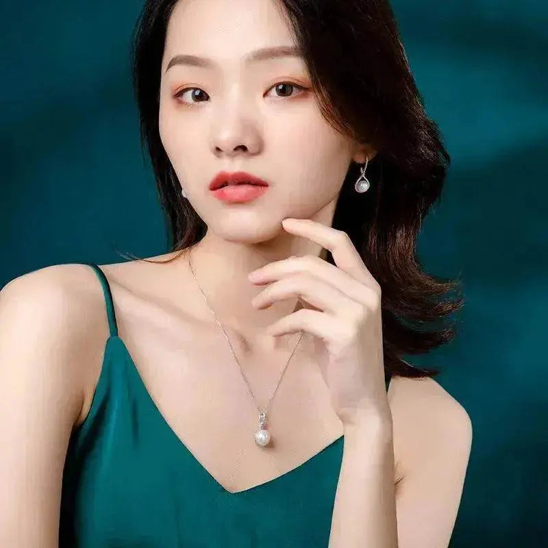 Elegant Natural Shell Pearls White Pearl Pendant Necklace - EX-STOCK Canada