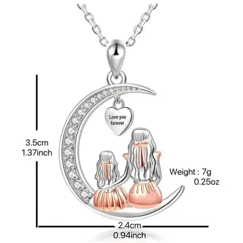 Elegant Pendant Crescent Necklace Simple - EX-STOCK Canada