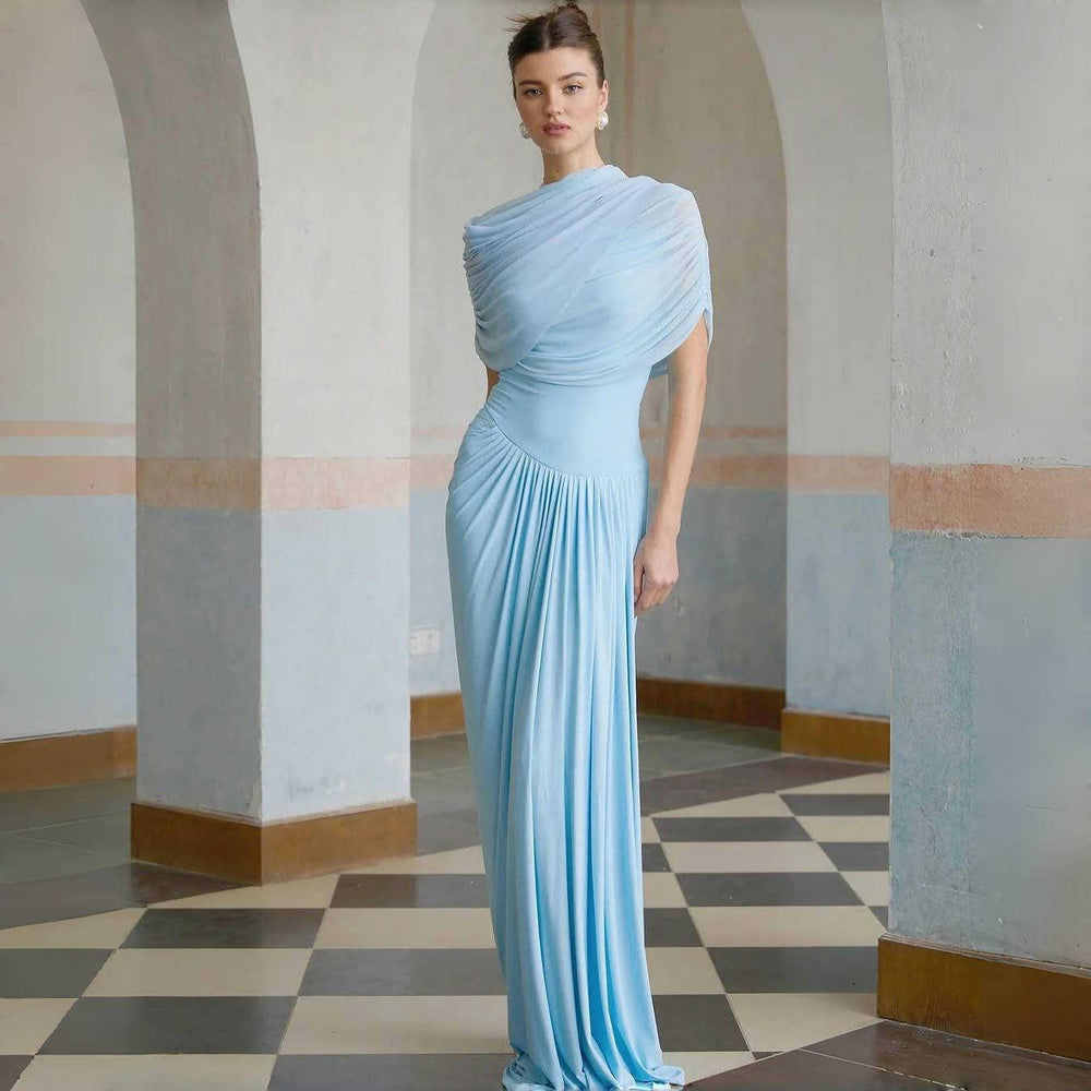 Elegant Pleated Dress Women For Dinner EX-STOCK Canada