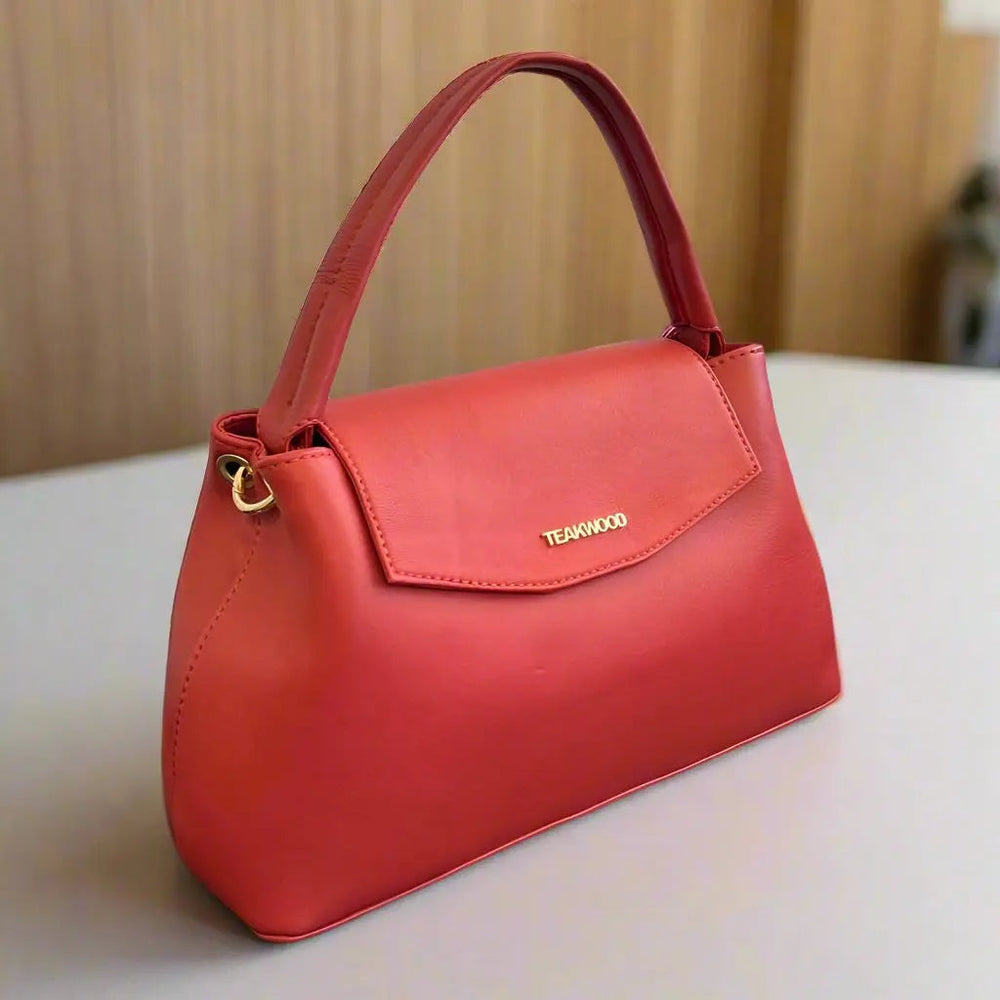 Bolso elegante de cuero de oveja con asa y solapaEX-STOCK Canada